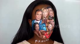 Ahead of FRIENDS reunion watch this makeup artist paint the cast on her face