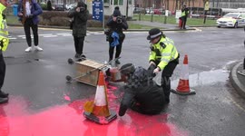 Police arrest activist outside Belmarsh Prison as Julian Assange extradition hearing begins