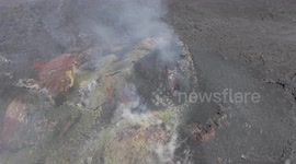 flying around volcano pacaya