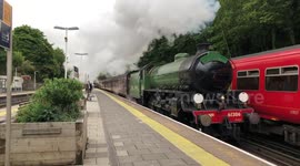 Old Steam Locomotive Riding Through London