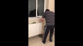 Wife pranks husband with 'leek' in newly fitted radiator