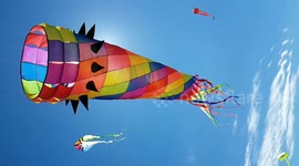 Rainbow Tube Kite in Slow Motion