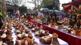 One-hundred pig heads donated to Thai Buddhist Holy Spirit for good luck