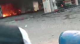 Indian protesters set gas station ablaze while marching against controversial citizenship bill