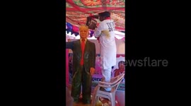 Indian man builds temple for US President Donald Trump, worships him like god