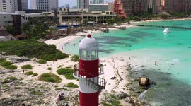 Drone footage around the Hyatt Ziva in Cancun Mexico