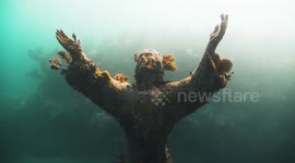 'Christ of the Abyss': Religious statue in Florida reef looks angelic