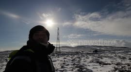 Me Amazed By Sundog Display Over Snow Covered Mountains