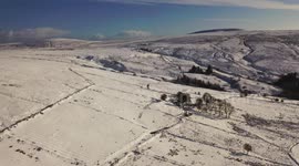 Drone Captures Beautiful Snowfall