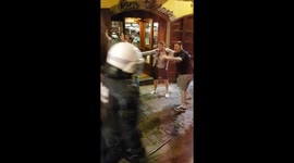 Football fans riot in Barcelona