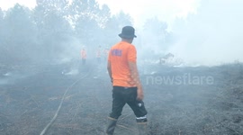 Peatland fire in Riau, Indonesia