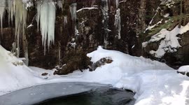 Frozen Waterfall in New Hampshire