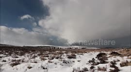 Wintry scenes appear in Northern Ireland as snow showers roll in