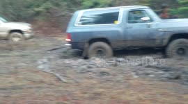 1985 dodge ram charger stuck in mud