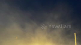 Driving on an Icelandic snowy highway