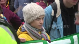 Greta Thunberg joins students in Bristol climate change protest