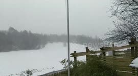 Heavy snow today in Nenthead - Cumbria