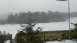 Heavy snow blankets villages in Cumbria, UK