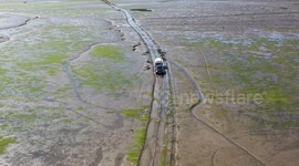 Top Gear going to Horsey Island Essex.