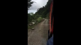 Narrow Road over a very steep Cliff