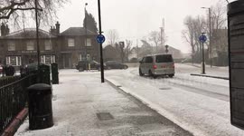 Storm Jorge: Sudden freak hailstorm sends shoppers running for shelter in Barnet, north London