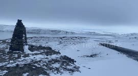 Calm winter scenes from northern Iceland