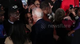 South Carolina Primary: Biden shakes hands, takes selfies with supporters after victory