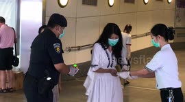 Train passengers checked for coronavirus in Thailand after country sees first death
