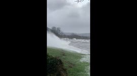 Storm Jorge blasts Lough Melvin creating huge waves