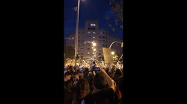 Protest in Barcelona during the political judgment, October 2019