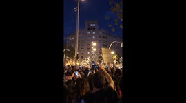 Protest in Barcelona during the political judgment, October 2019
