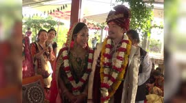 Japanese couple have traditional Indian wedding with full Hindu rites