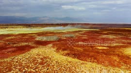Dallol_Danakil Depression Ethiopia_Panorama Drone_Colors of Nature_Acidic Lake_Border with Eritrea