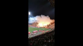 It burns the southern part of the stadium stands
