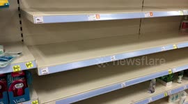 Hand sanitisers sell out in London supermarket