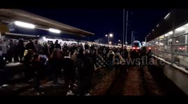 Protesters invade a railway station in France during anti-government rally