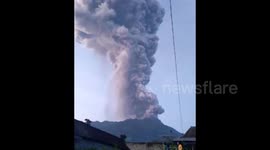 FURTHER FOOTAGE: Indonesia's Mount Merapi erupts sending huge ash cloud into air