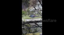 Santa Ana Riverbed fire Norco, Eastvale,