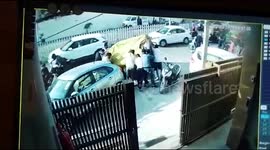 Group of ten students have miraculous escape after their tuk-tuk flips over