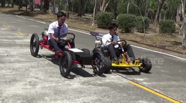 Thai engineering students test go-karts built in class