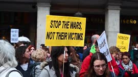 Protests in Madrid over treatment of migrants on the Greece-Turkey border