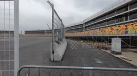 Engineers in Vietnam build grandstands entirely made of metal and do not use screws at Formula 1 racetrack