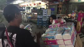 Vendor sells face masks and tissues on Thai street as even hospitals run out of them during COVID-19 outbreak