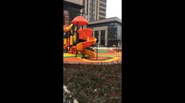 'It's like a ghost town': Briton in Wuhan films an empty kids playground during coronavirus lockdown