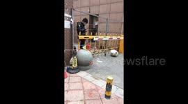 UK coronavirus survivor documents barbed wire food collection points in Wuhan as residents remain in lockdown