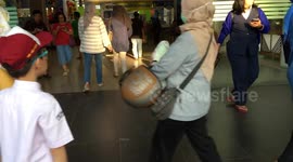 panic buying in groceries store
