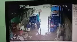 Horrific CCTV footage shows wall collapses over small girl in southern India