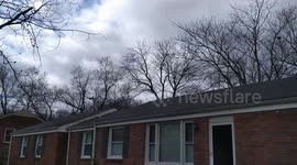 Air Force One with President Trump on board flies over my house in Nashville, Tennessee