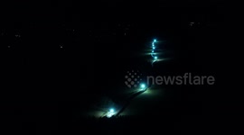 Anti Light Pollution & Gold Mine Night Protest Display At Greencastle, N. Ireland
