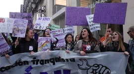 Students Protest for Gender Equality in Madrid, Spain